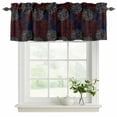 thumbnail image 2 of 2 Pack Valances for Windows, Independence Day Window Valances for Living Room/Bedroom/Bathroom, Red Blue Fireworks Vintage Abstract Light Filtering Kitchen Curtain Valance 42"W x18" L, 2 of 9