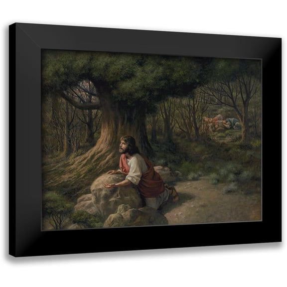 Seward, James 14x12 Black Modern Framed Museum Art Print Titled - Thy Will Be Done