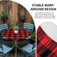 thumbnail image 2 of Red Black Buffalo Plaid Round Tablecloth for 36-44 Inch Tables, Fitted Table Cover with Elastic Edge, Black Red Checkered Waterproof Outdoor Table Cloth Protector for Patio Garden Dinner Picnic, 2 of 9