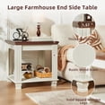 thumbnail image 4 of Farmhouse 2-Tier End Table Set 4 Solid Wood Legs, Living Room Coffee Table, 4 of 8