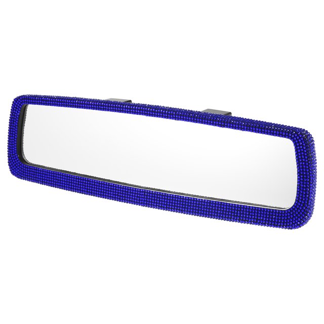 Unique Bargains Bling Car Rear View Mirror Shining with Faux Crystal Rhinestone Car Accessories Interior Trim for Women Green