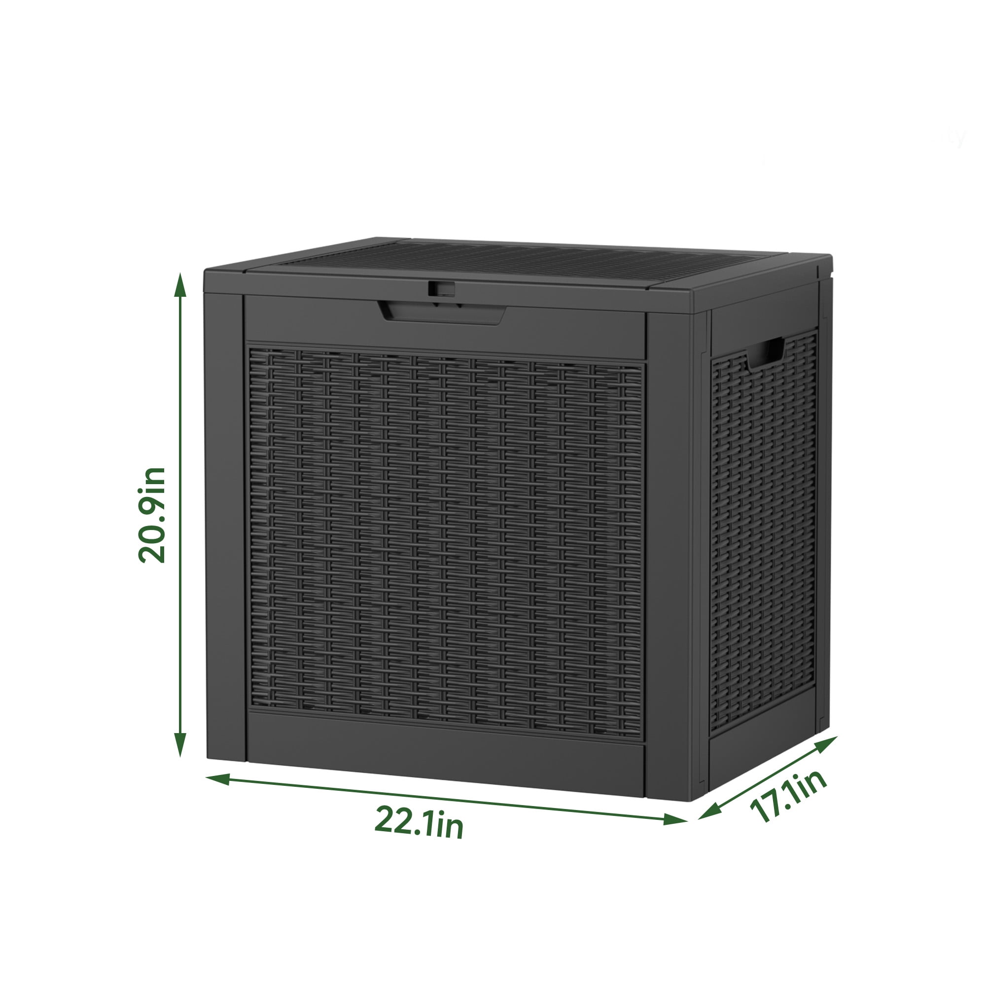 MAYEERTY 30 Gallon Outdoor Deck Box, Large Capacity Storage Box for Patio Furniture Cushions, Pillow with Wheels, Black