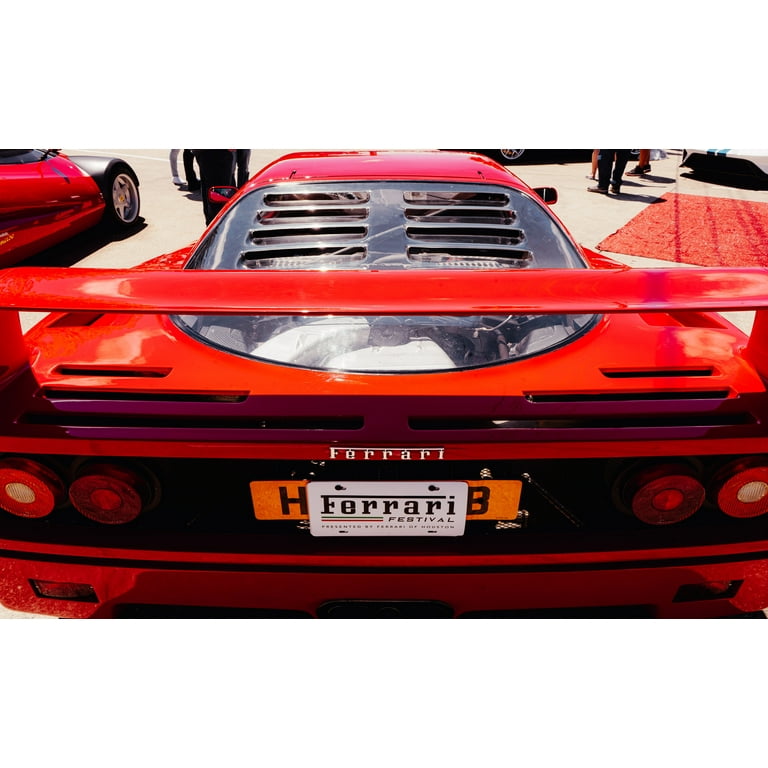 39x24in Photo Paper Ferrari F40 rear, red, spoiler 