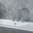 thumbnail image 4 of 3 Hole 8 Inch Widespread 2 Handle Bathroom Sink Faucet by Phiestina, Chrome Finish High Arc Bath Faucet with Pop Up Drain and Water Supply Line, 4 of 9