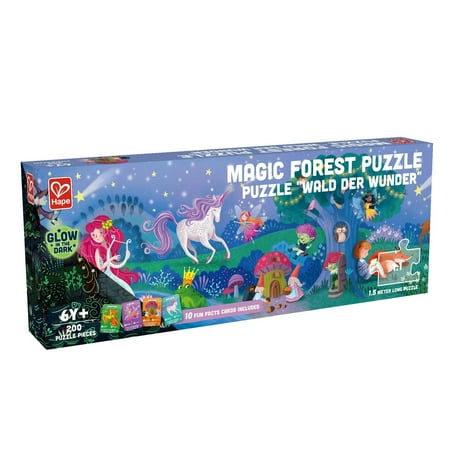 Hape Giant Glow-In-The-Dark Magic Forest Jigsaw Puzzle 200 Pieces