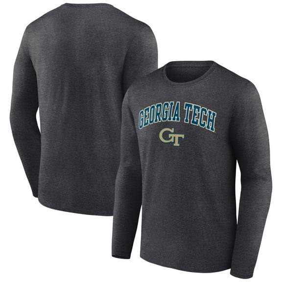 Men's Charcoal Georgia Tech Yellow Jackets Campus Long Sleeve T-Shirt