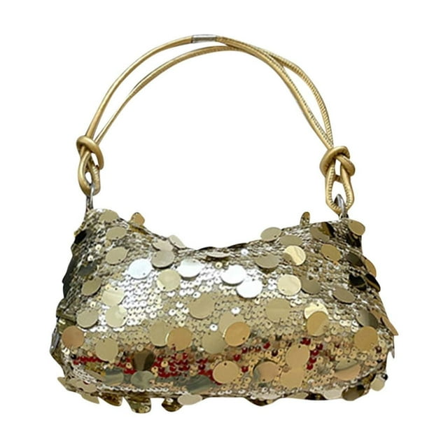 Hauts d'Été pour Femmes à Paillettes Sac d'Épaule de Soirée Robe d'Été Décontractée