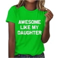 thumbnail image 2 of Fiudx Ofertas Flash Del Día Solo En Línea Camiseta Estampada Informal y de Moda para Mujer con Cuello Redondo y Top de Manga Corta, 2 of 4