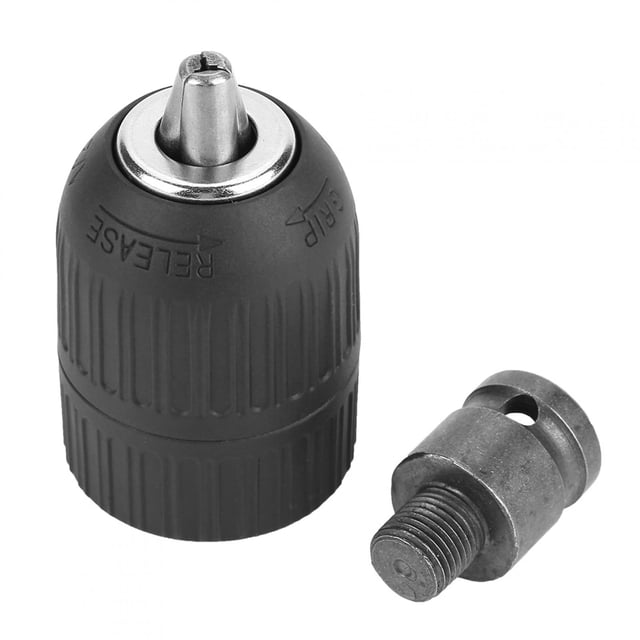 2-13mm Keyless Drill Chuck 1/2"-20UNF with 1/2” Chuck Adaptor for Impact Wrench Conversion
