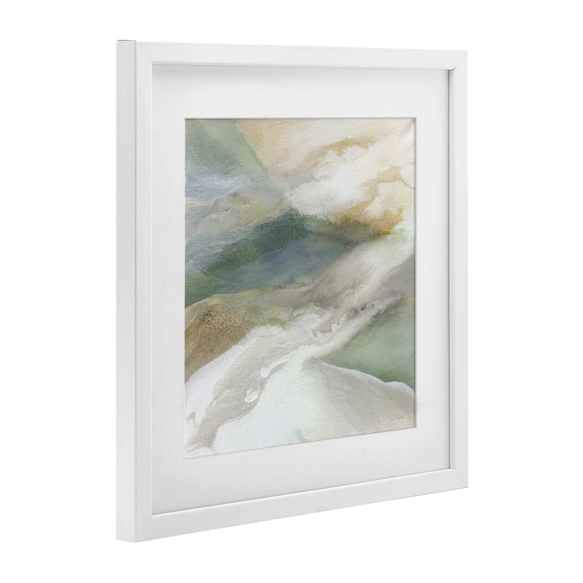Stupell Industries Serene Mist Over Rolling Fields White Framed Print Under Glass, design by Carol Robinson
