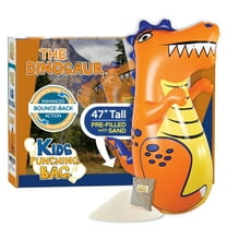 INFLATABLE DUDES Orange Dinosaur 47 Inches -Kids Punching Bag |Filled with Sand
