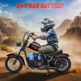 thumbnail image 2 of Electric Dirt Bike for Kids, 24V Motor Kids Dirt Bike, Cuoote 250W Ride On Motorcycle up to 15 mph, 150 lb Max Weight, Twist Throttle, Power Display, Rear Suspension, Hand Brake, 2 of 7