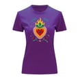 thumbnail image 3 of Playera Blusa De Corazon Con Ojo Turco Color Morado Talla Chica Marca Emil SaEs, 3 of 4