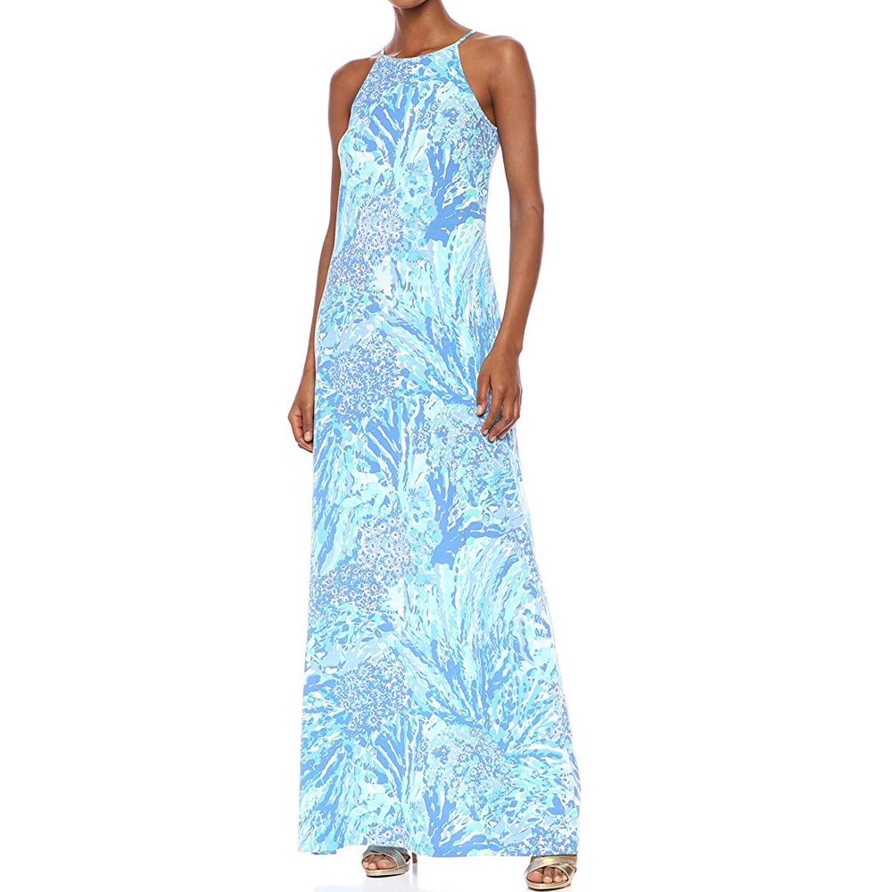 Lilly Pulitzer - Womens Maxi Dress Small Halter Printed S - Walmart.com ...