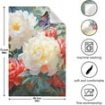 thumbnail image 3 of GZHJMY Peony Flower Butterfly Kitchen Towel, Dish Towels Quick Drying Tea Towels Absorbent Hand Towels for Kitchen Sink Dinner Table 28 x 18 Inches, Set of 4, 3 of 7