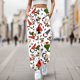 thumbnail image 2 of Gibobby pantalones para mujer Mujer Otoño e Invierno Casual moda Navidad divertido impreso cintura elástica pantalones deportivos pantalones casuales (Blanco, M), 2 of 4