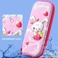 thumbnail image 3 of HSHDLDF Pencil Case for Kids Girls 3D Strawberry Rabbit Large Capacity Waterproof Pencil Box with Compartments Cute Pen Pouch for Kindergarten and School, 3 of 6