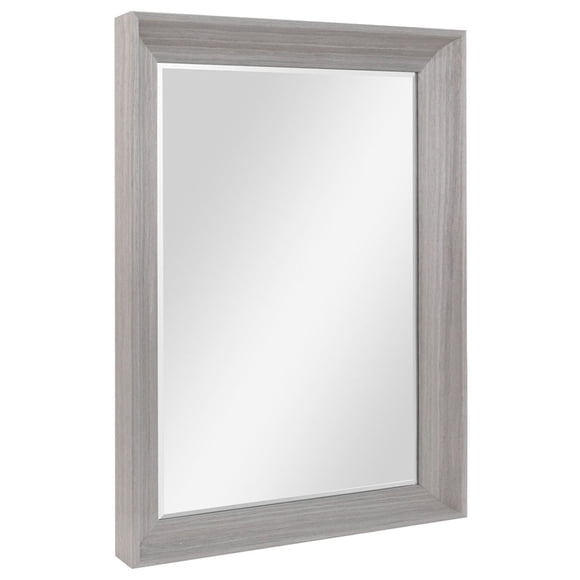 Espejo de Pared con marco de madera flotante gris Fine Art Tj