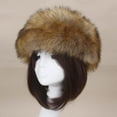 thumbnail image 2 of IROINNID Women's Winter Thermal Hat Elegant Faux-fur Thickened Warm Hat Plush Brimless Cap,Brown, 2 of 2