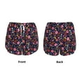 thumbnail image 6 of Uemuo Dancing Skeletons Floral Garden Pattern Women's Athletic Shorts High Waisted Running Shorts with Liner Pockets Gym Elastic Workout Shorts-XX-Large, 6 of 9