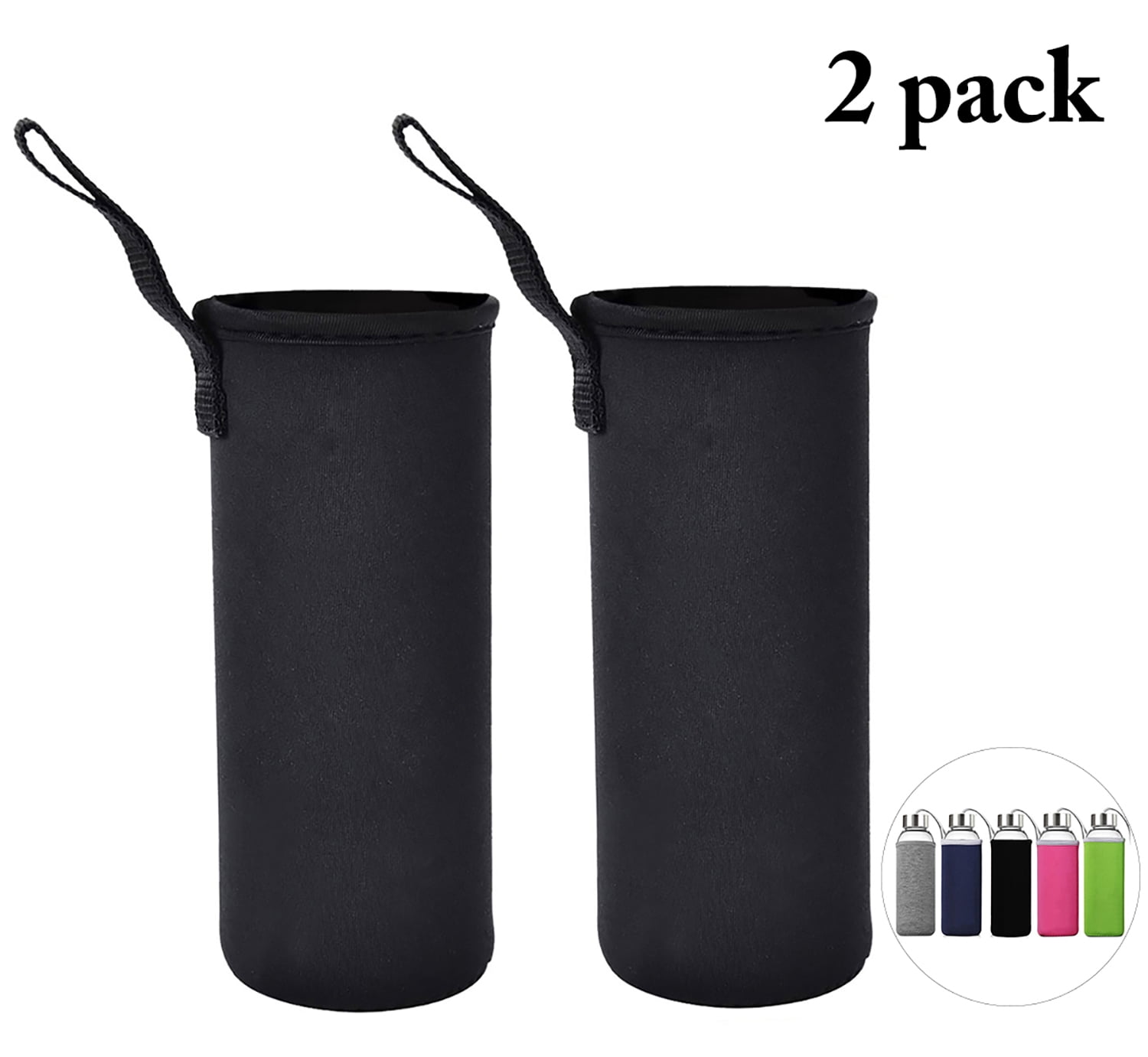 18.6oz Portable Water Bottle Sleeve Neoprene Water Bottle Cover Drink