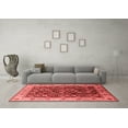 thumbnail image 3 of Ahgly Company Indoor Round Oriental Red Industrial Area Rugs, 5' Round, 3 of 4