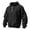 Black, variant on Men's Heavyweight Pullover Hoodie with Zippered Chest Pocket and Utility Sleeve Pocket for Outdoor Activities