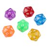 6pcs/Set Games Multi Sides Dice D20 Gaming Dices Game Playing Mixed Color