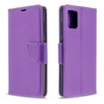 thumbnail image 2 of Samsung Galaxy A51 Case, Dteck Litchi Pattern PU Leather Magnetic Flip Wallet Case Built-in Card Holder with Wrist Strap Stand Cover For Samsung Galaxy A51 (Not fit A50), Purple, 2 of 5