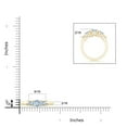 thumbnail image 3 of ANGARA Natural Vintage Style Three Stone Aquamarine Wedding Band in 14K Yellow Gold for Women (Size-4mm) | March Birthstone, Birthday, Anniversary, Jewelry Gift for Women | Natural Aquamarine Ring, 3 of 7