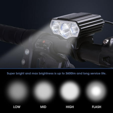 Bicycle Front Light,3600LM USB LED Bike Bicycle Headlight Front Lamp for Outdoor Night Riding Cycling by