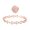 Rose gold with white diamonds, variant on 2-in-1 Convertible Crystal Bracelet Ring, Rose Gold Plated-Adjustable diameter from 2cm to 7cm-Rose gold with white diamonds