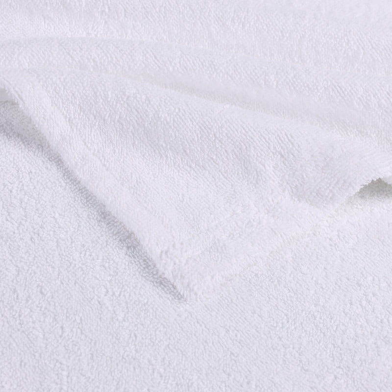 Superior Lyron Kids Cotton Terry Medium Weight Hooded Poncho Bath Towel, Large, White