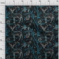 thumbnail image 3 of oneOone Silk Tabby Medium Blue Fabric Animal Dress Material Fabric Print Fabric By The Yard 42 Inch Wide, 3 of 4