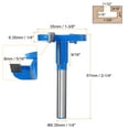 thumbnail image 2 of Uxcell T Slot Cutter Rabbet Router Bit 1/4" Shank 1-3/8" x 1/4" 2 Wing Carbide Slotting Cutter, 2 of 6