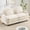 Beige, variant on YWEN Fluffy Teddy Fleece Modular Sectional Sofa Couch, 2-4 Seat Cloud-Like Curved Deep Seat with Double-Layer Cushion, Movable Ottoman, Curved Backrest Armrest & Lumbar Pillows