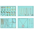 thumbnail image 1 of Bandejas organizadoras de joyas ProCase, apilables, 4 capas, color azul, 1 of 6