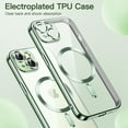 thumbnail image 3 of JETech Electroplated Case for iPhone 15 6.1-Inch, Camera Lens Full Protection, Compatible with MagSafe Wireless Charging, Shockproof Soft TPU Phone Cover (Green), 3 of 7