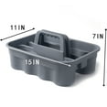 thumbnail image 4 of Matthew Large Plastic Tote Tool & Deluxe Supply Cleaning Caddy with Handle Portable Shower Basket Storage Caddy for Cleaning Products,Take-Out Drink,Bathrooms Incl.1Pcs Microfiber Cloth - Gray, 4 of 4