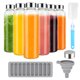 thumbnail image 1 of Botellas de jugo de vidrio Zukro de 18 oz con tapa de acero inoxidable x6, 1 of 9