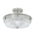 thumbnail image 2 of Aspen Creative 63502-1 Three-Light Semi Flush Mount Ceiling Light Fixture, Transitional Design in Brushed Nickel Finish, Patterned Glass Shade, 13" Diameter, 2 of 7
