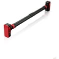 thumbnail image 1 of Barre de Traction pour Entrée avec Largeur Réglable - Installation Sans Vis et Niveau Intégré, Barre de Menton de Capacité de 440 lb pour Gym à Domicile, Rouge et Noir, 1 of 7