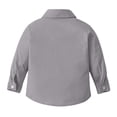 thumbnail image 7 of Curuila Kids Toddler Boys Shirt Long Sleeve Solid Color Lapel Button Down Shirts For Boys Loose Fit Casual Tops Grey Size 13-14 Years, 7 of 7