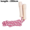 thumbnail image 2 of Jump Rope For Kids - Wooden Handle - Adjustable Cotton Braided Fitness Skipping Rope - pink, 2 of 5