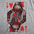 thumbnail image 2 of Womens Queen Of Hearts V-Neck Funny Vintage Graphic Cool Cute Shirt for Ladies, 2 of 8