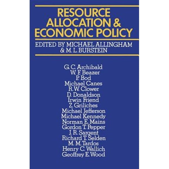 Pre-Owned Resource Allocation and Economic Policy, (Paperback)