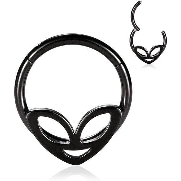 FFIY Septum Jewelry 16G Septum Ring Septum Piercing Unique Design Daith Piercing Jewelry 316L Surgical Steel Clicker HOPP Segment Hinged Nose Rings Hoop Cartlidge Helix Rook Earrings