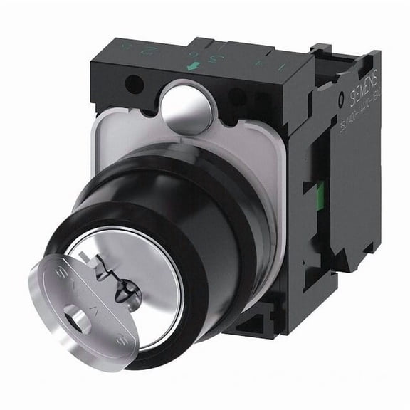 Siemens Non-Illuminated Selector Switch, 1NO, Silver 3SU1100-4BF11-1BA0