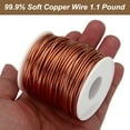 thumbnail image 2 of Alambre de cobre suave 99.9% Uxcell, diámetro de 14 gauge, 92 pies, carrete de 1.1 libras de alambre de cobre puro, 2 of 7