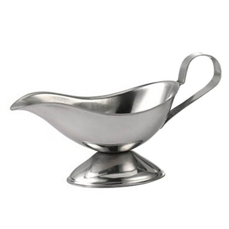

Gravy Boat Stainless Steel Juice Bucket Dish Roasting Sauce Vinegar Pepper Serving Container Pouring Tool
